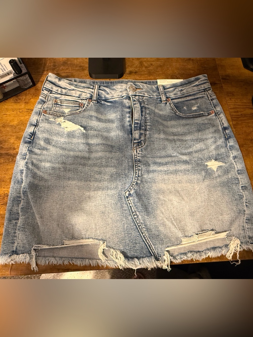 American Eagle Curvy high-rise mini super stretch skirt size 16, long